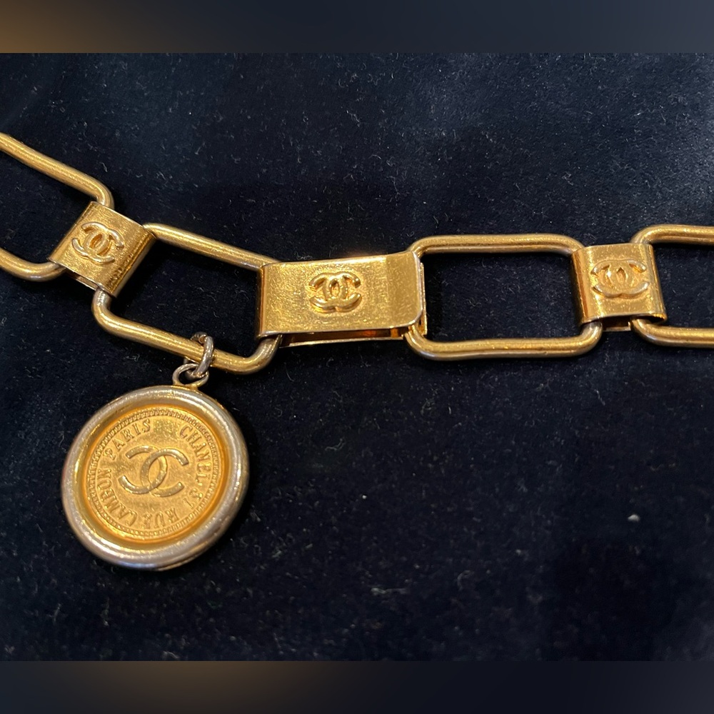 Vintage Chanel Paris Gold Link Chain Belt